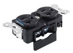 Furutech GTX DR NCF Duplex Receptacle, GTX Receptacle Wall Frame, and GTX 104-D Outlet Cover